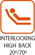 Interlocking High Back 20°/70°