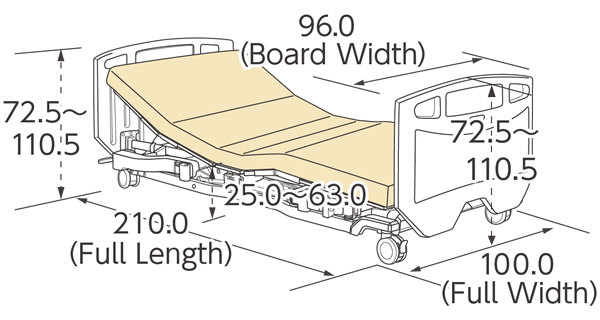 Positioning Bed 4-Caster-Lock Type (Resin Board)