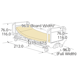 Positioning Bed Steel Board (Central Locking Caster)