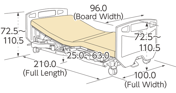 Basic Bed Central Lock Type (Resin Board)