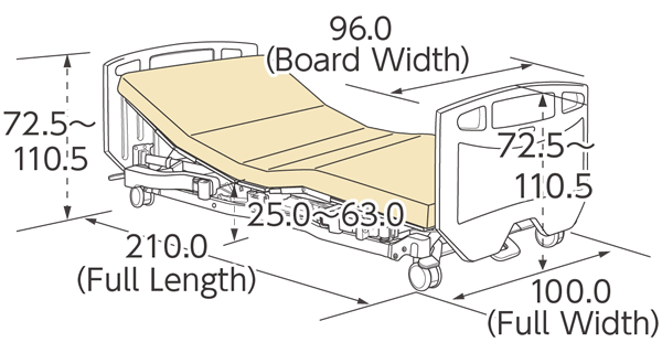Positioning Bed Central Lock Type (Resin Board)