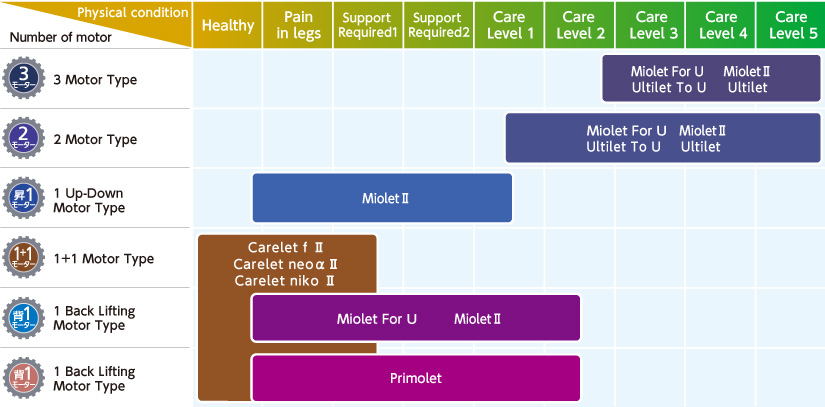 Chart Showing the Type of User and the Corresponding Number of Motors